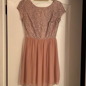 Light pink and gray dress